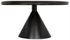 Noir Cone Dining Table Black Steel