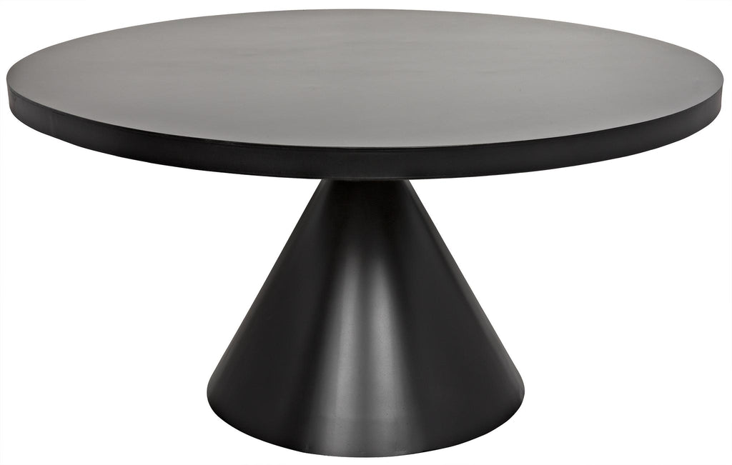 NOIR Cone Dining Table Black Steel