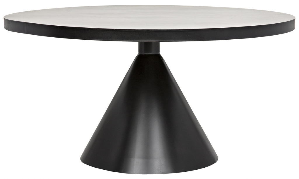 NOIR Cone Dining Table Black Steel