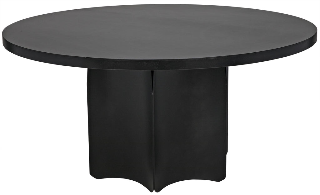 NOIR Rome Dining Table Black Steel