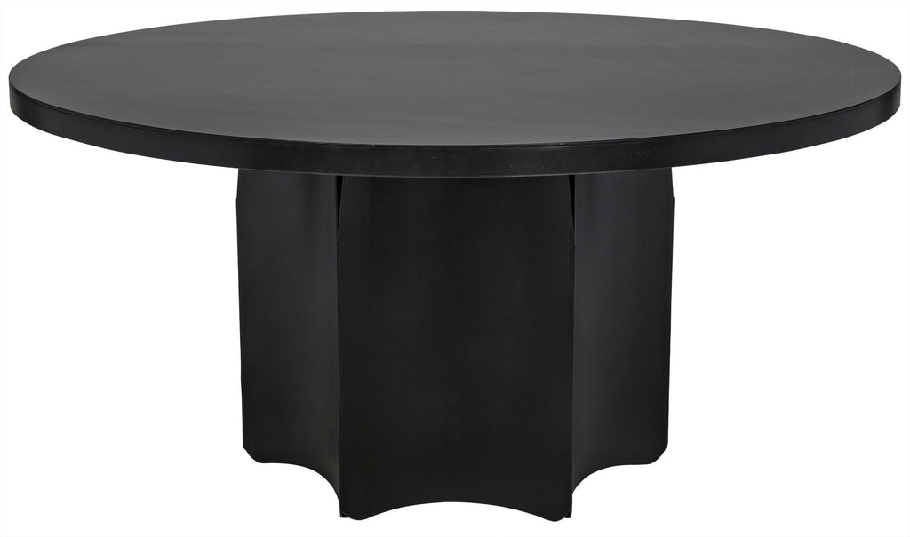 NOIR Rome Dining Table Black Steel