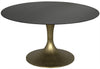 Noir Herno Table Steel With Brass Finished Base