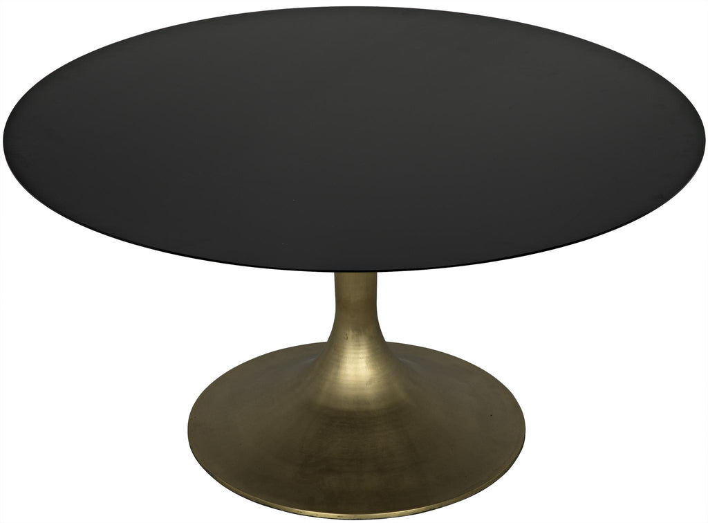 NOIR Herno Table Steel with Brass Finished Base