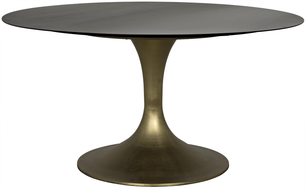 NOIR Herno Table Steel with Brass Finished Base