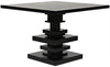 Noir Corum Square Table Hand Rubbed Black