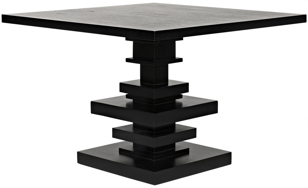 NOIR Corum Square Table Hand Rubbed Black