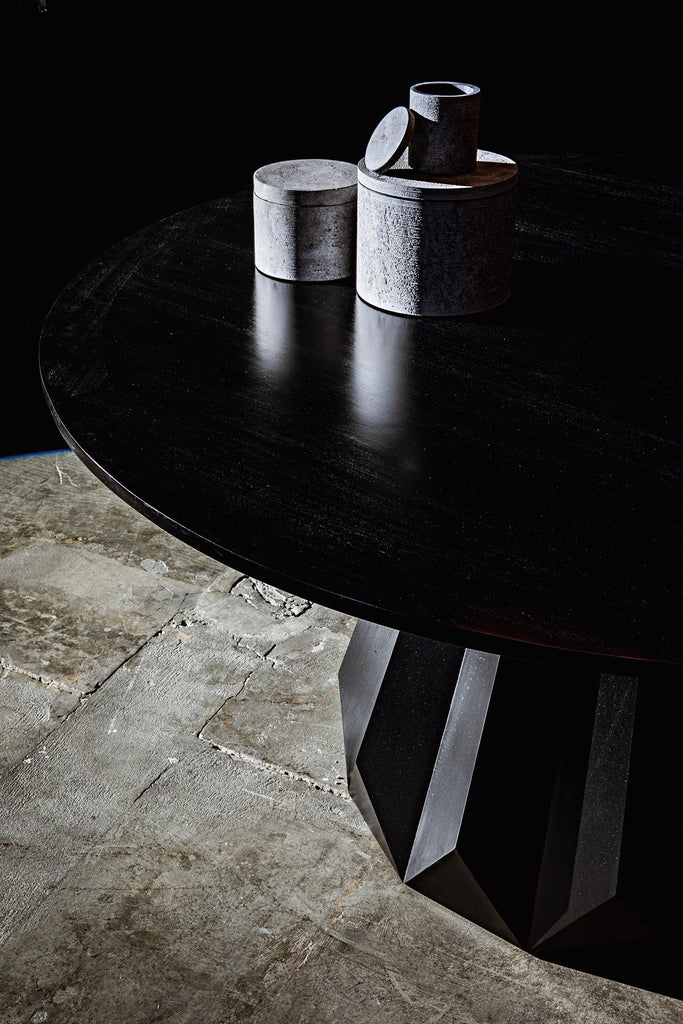 NOIR Brosche Dining Table Hand Rubbed Black