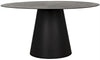 Noir Vesuvius Dining Table Black Steel