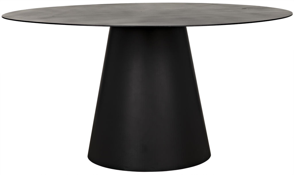 NOIR Vesuvius Dining Table Black Steel