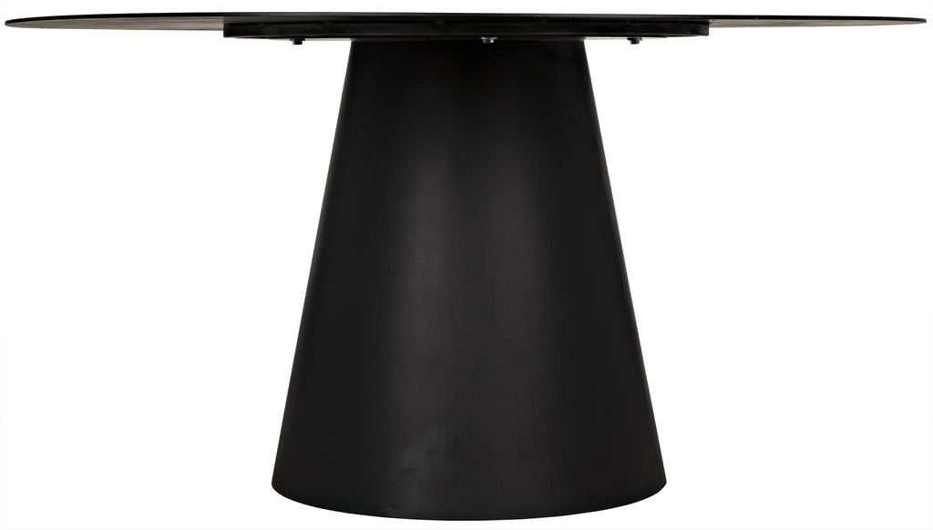 NOIR Vesuvius Dining Table Black Steel