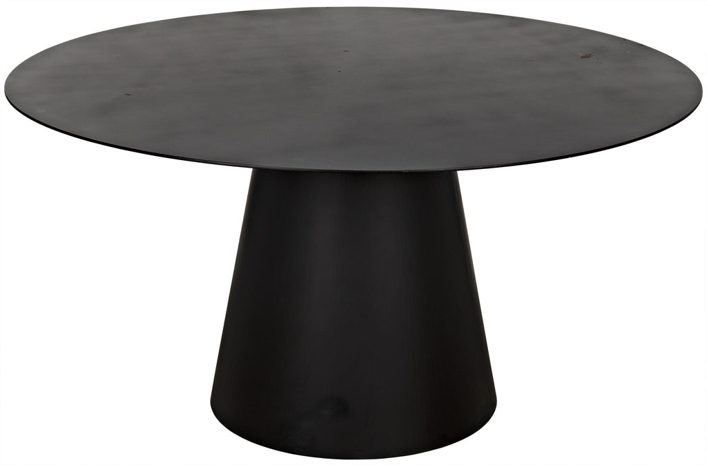 NOIR Vesuvius Dining Table Black Steel