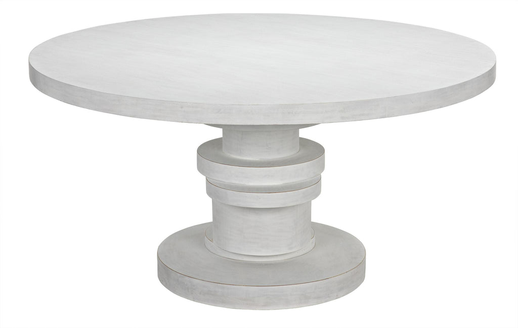 NOIR Hugo Dining Table 60"  White Wash