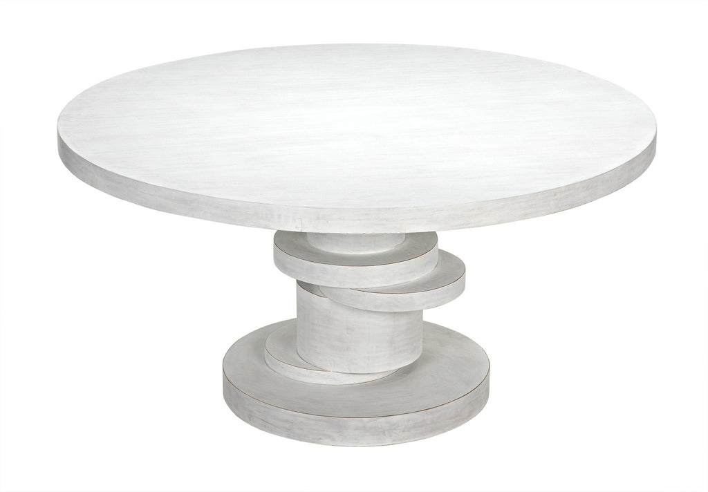 NOIR Hugo Dining Table 60"  White Wash