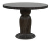 Noir Portobello Dining Table Hand Rubbed Black With Light Brown Trim