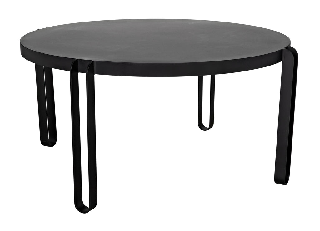 NOIR Marcellus Dining Table 63" Black Metal