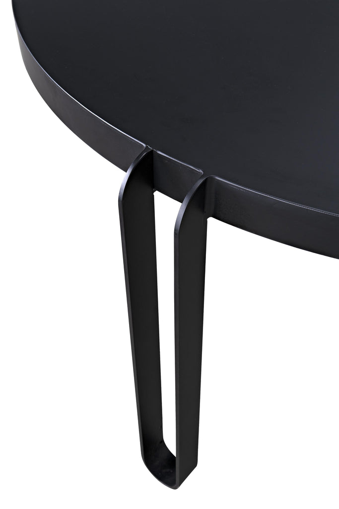 NOIR Marcellus Dining Table 63" Black Metal