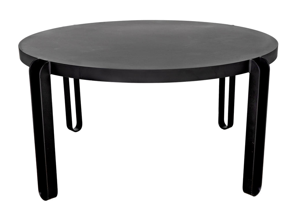 NOIR Marcellus Dining Table 63" Black Metal