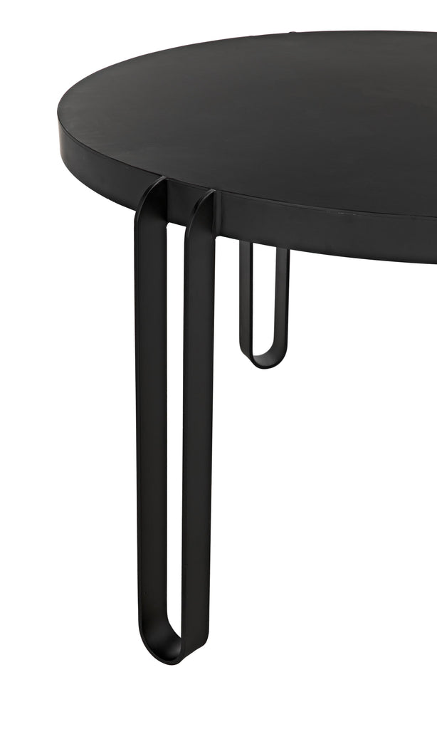 NOIR Marcellus Dining Table 49" Black Metal