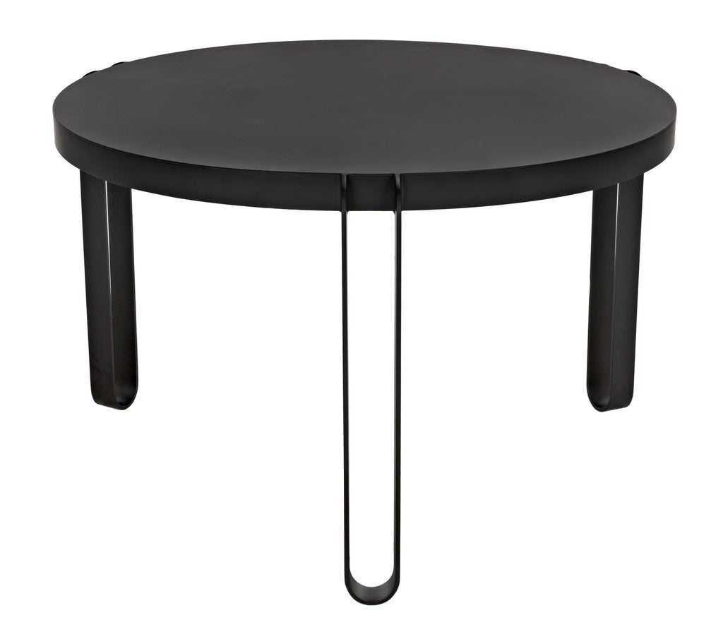 NOIR Marcellus Dining Table 49" Black Metal