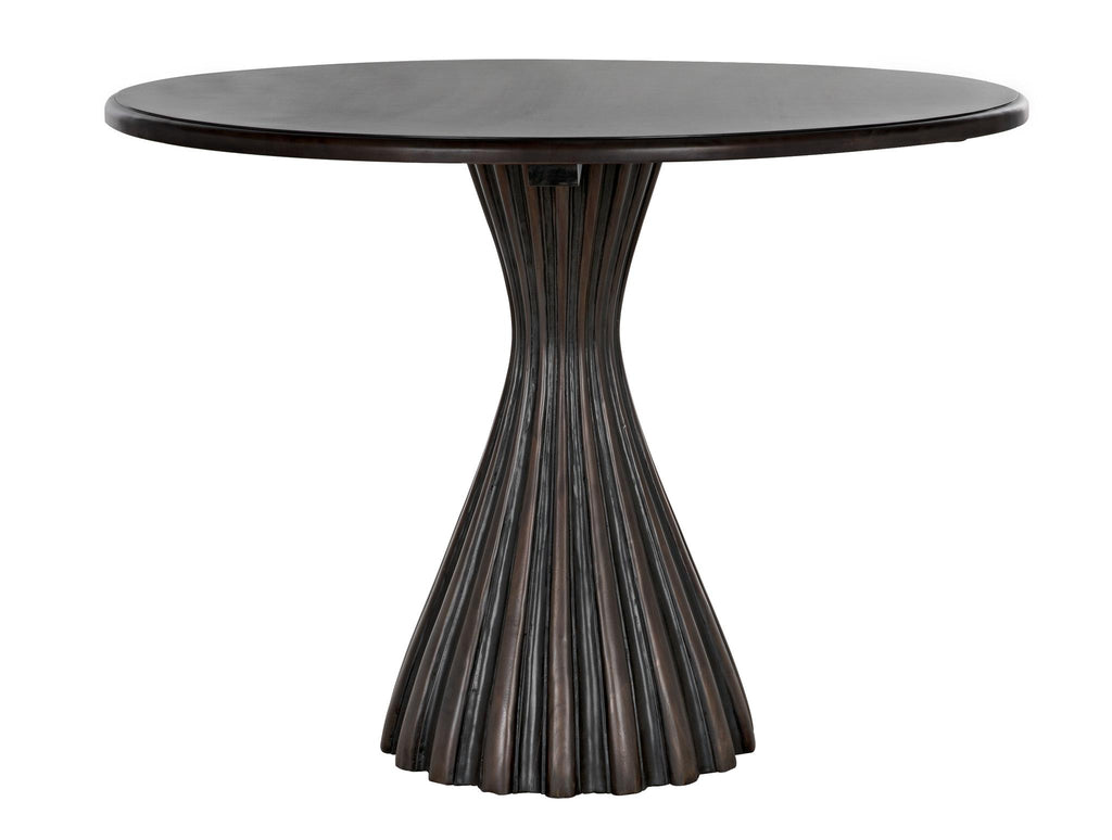 NOIR Osiris Dining Table Pale Rubbed with Light Brown Trim