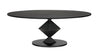 Noir Katana Oval Dining Table Black Metal