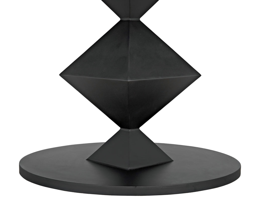 NOIR Katana Oval Dining Table Black Metal