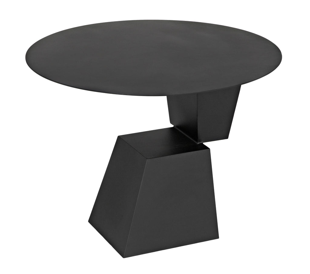 NOIR Round Pieta Table Black Steel