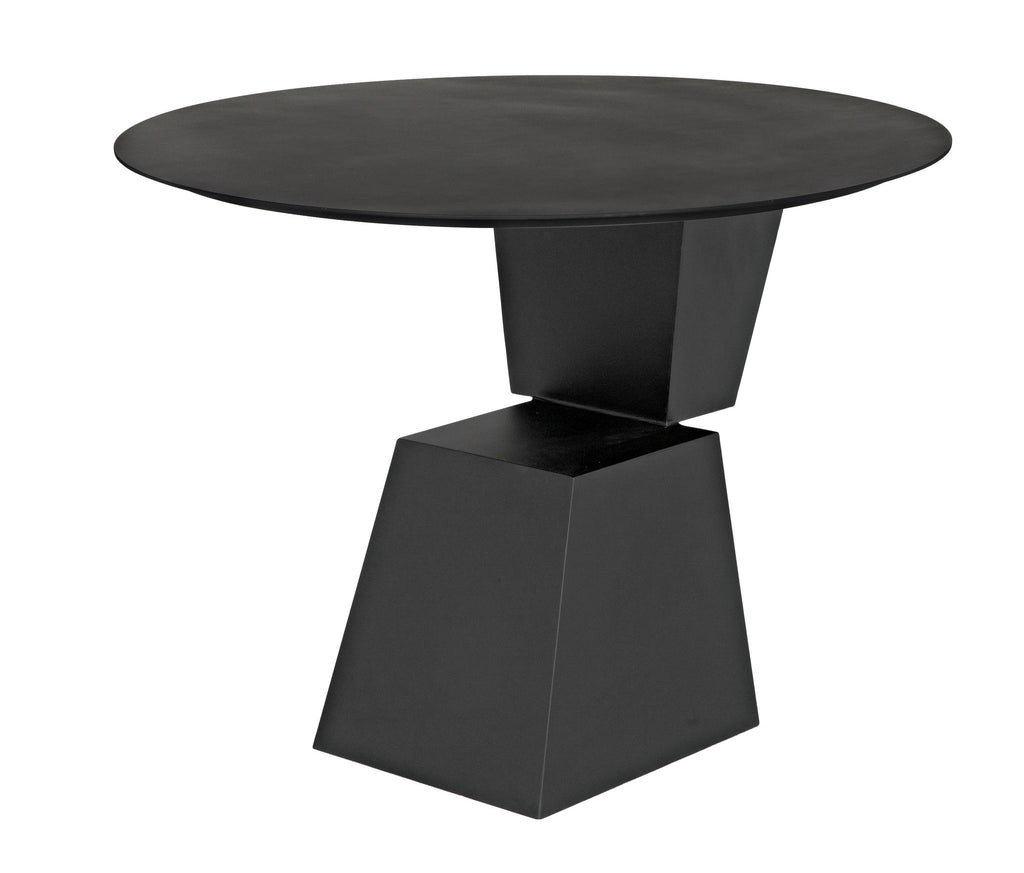 NOIR Round Pieta Table Black Steel