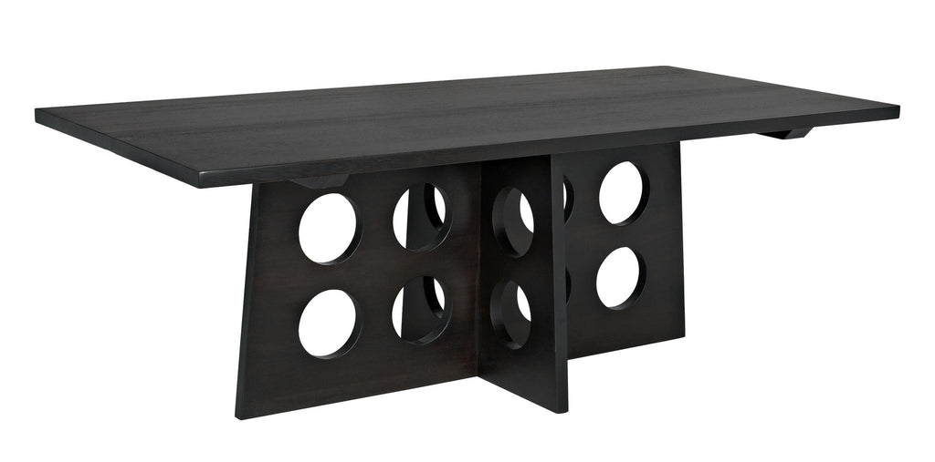 NOIR Carlo Dining Table Ebony Walnut