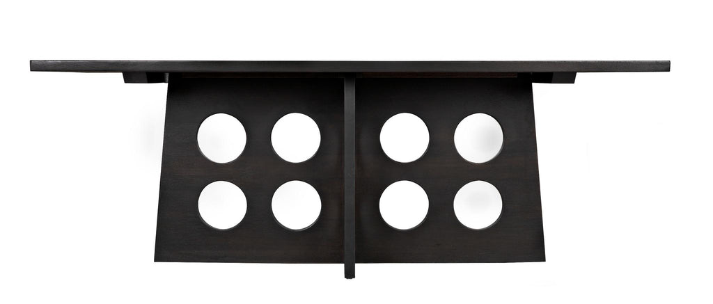 NOIR Carlo Dining Table Ebony Walnut