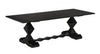 Noir Madeira Dining Table Hand Rubbed Black