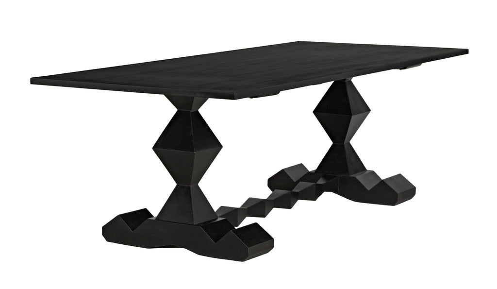 NOIR Madeira Dining Table Hand Rubbed Black