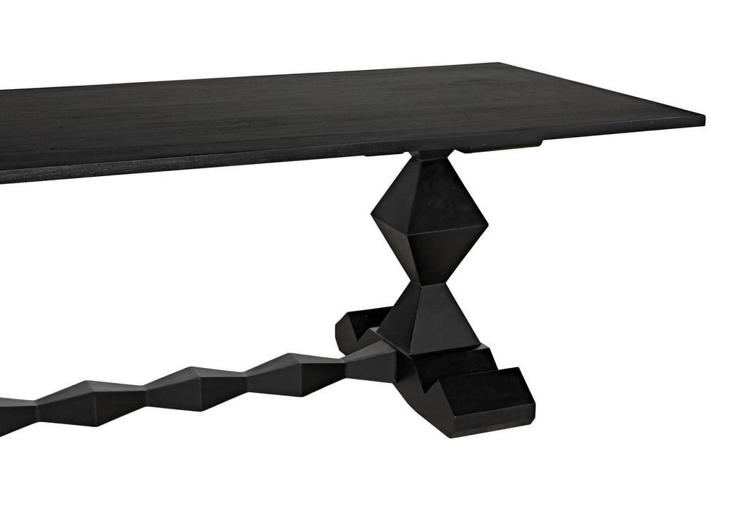 NOIR Madeira Dining Table Hand Rubbed Black