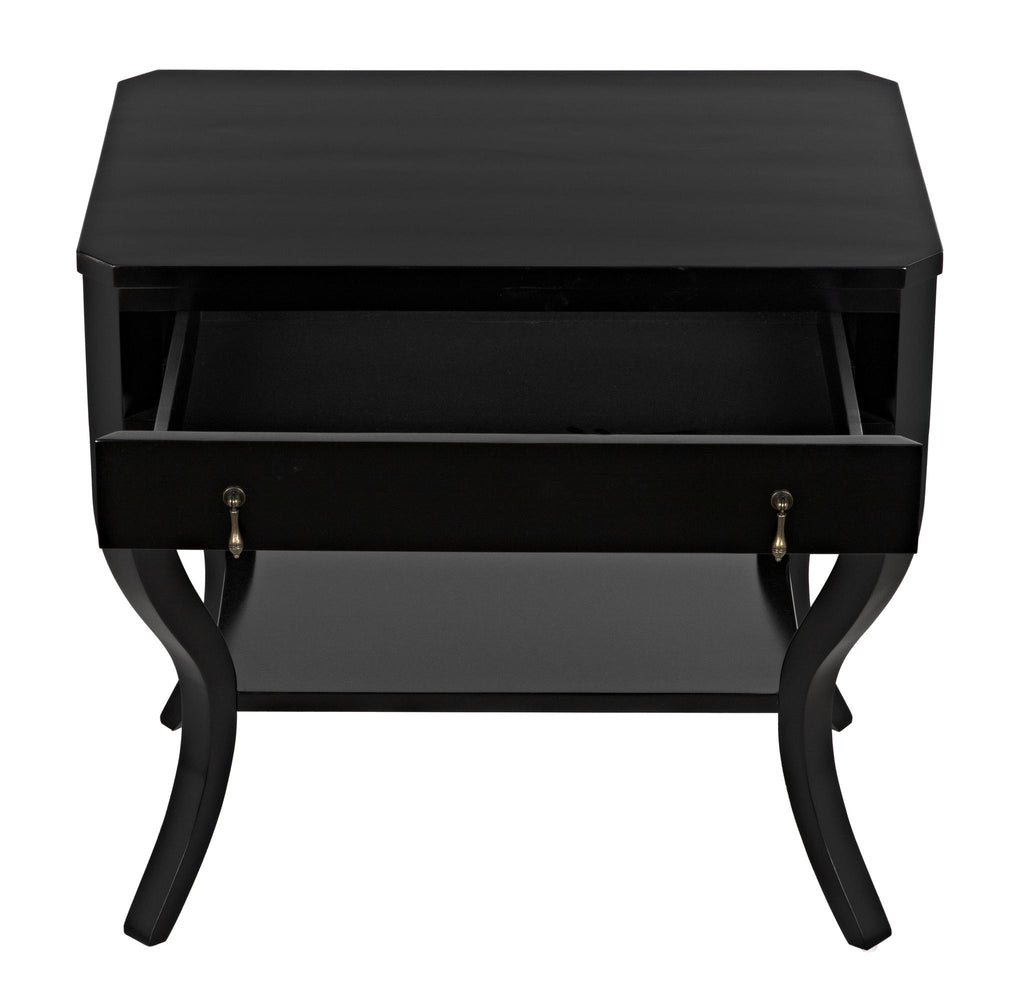 NOIR Weldon Side Table Distressed Black