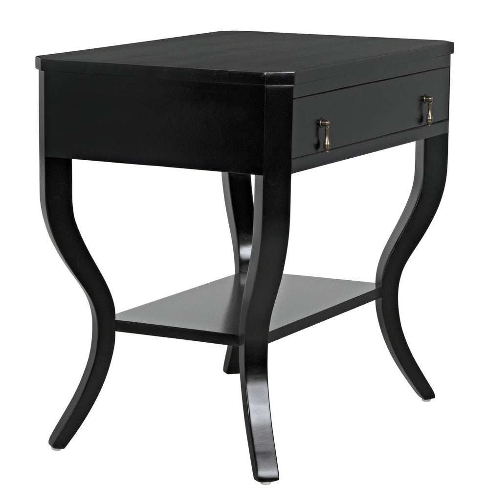 NOIR Weldon Side Table Distressed Black