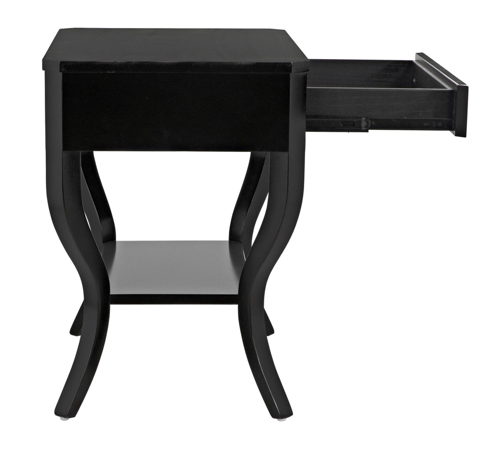 NOIR Weldon Side Table Distressed Black