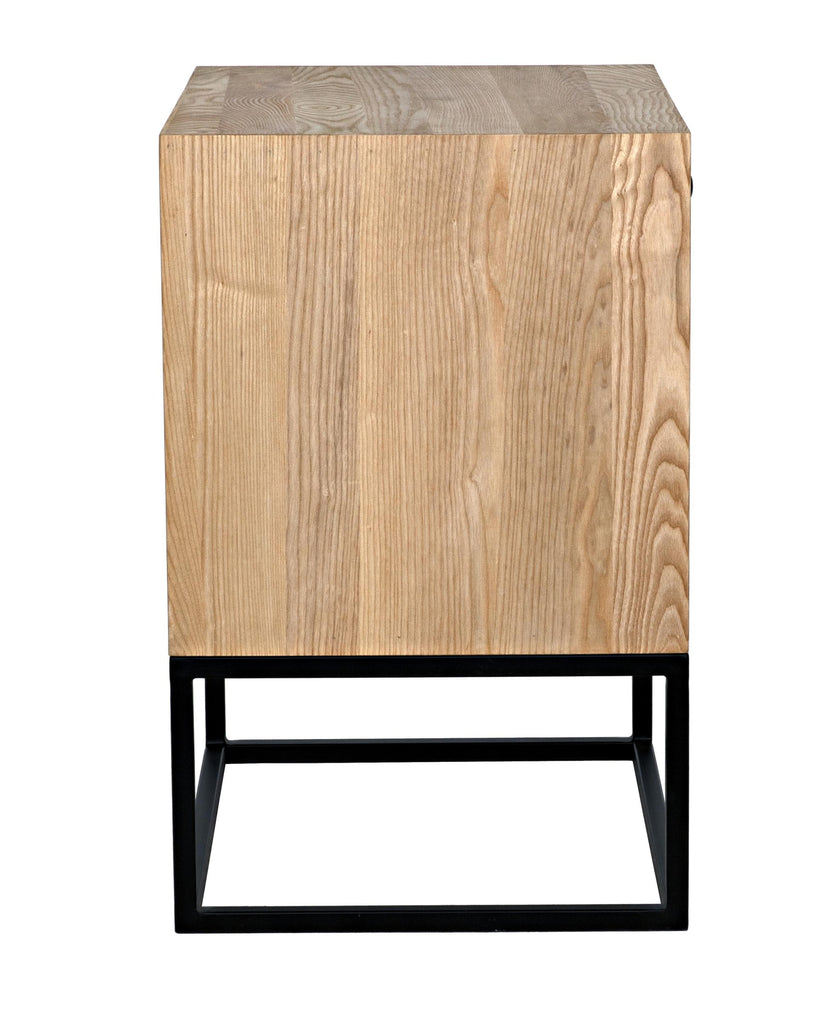 NOIR Garland Side Table Elm with Black Steel