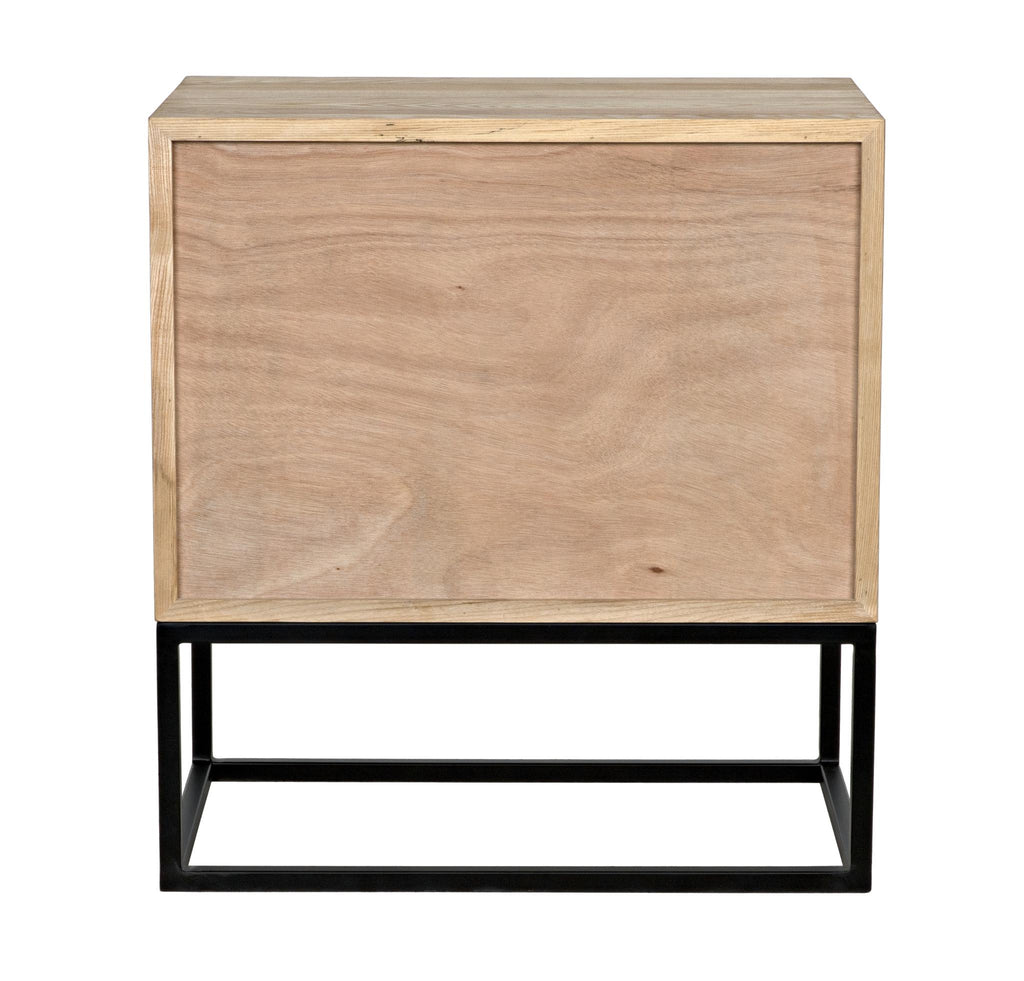 NOIR Garland Side Table Elm with Black Steel