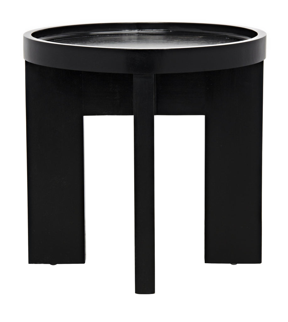 NOIR Gavin Side Table Hand Rubbed Black