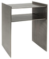 Noir Cyrus Side Table Antique Silver Finish