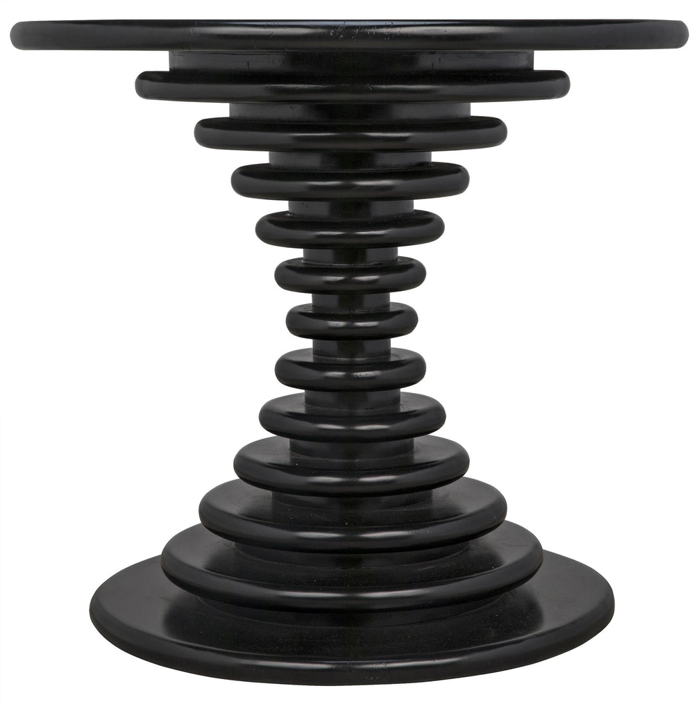 NOIR Scheiben Side Table Hand Rubbed Black