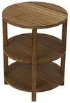 Noir Tier Side Table Gold Teak