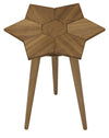 Noir Petal Side Table Gold Teak