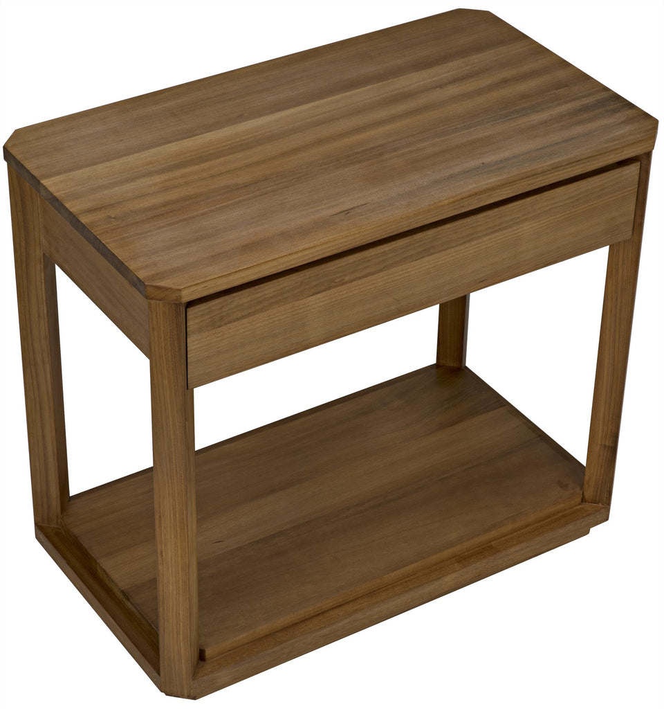 NOIR SL11 Side Table Gold Teak