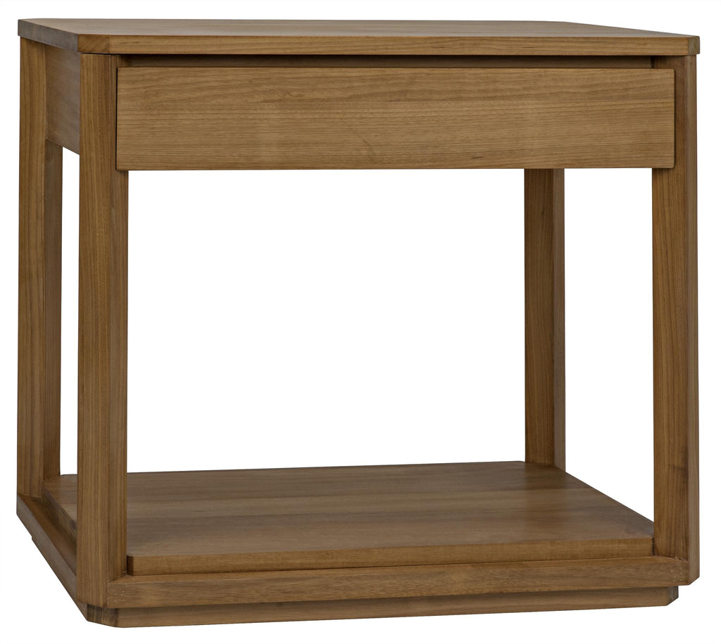 NOIR SL11 Side Table Gold Teak