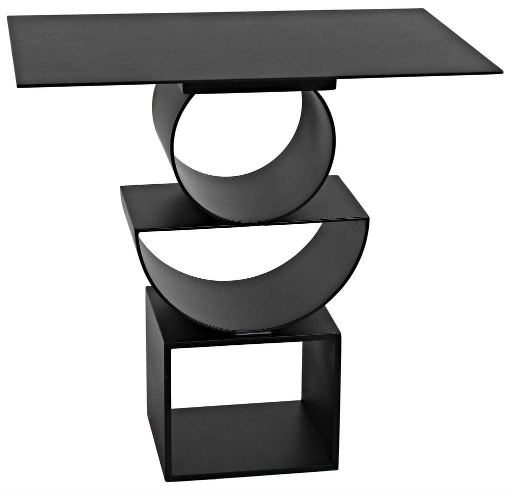 NOIR Shape Side Table Black Steel