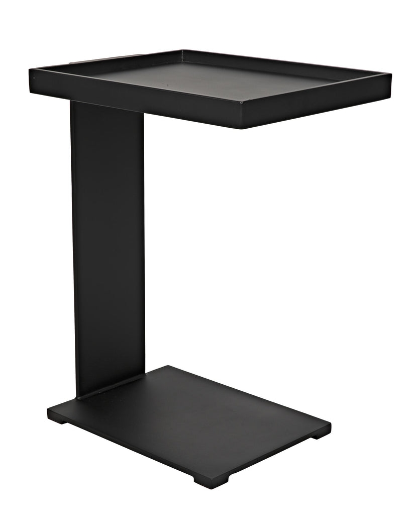 NOIR Ledge All Metal Side Table Black Steel