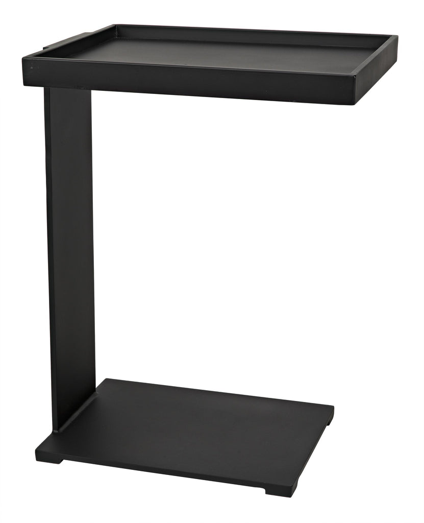 NOIR Ledge All Metal Side Table Black Steel