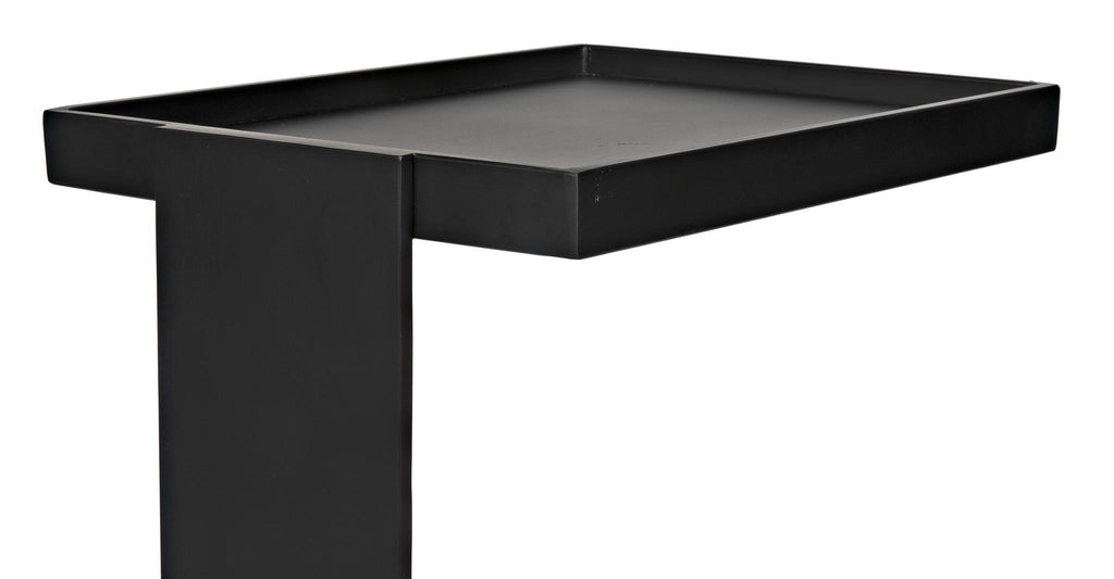 NOIR Ledge All Metal Side Table Black Steel