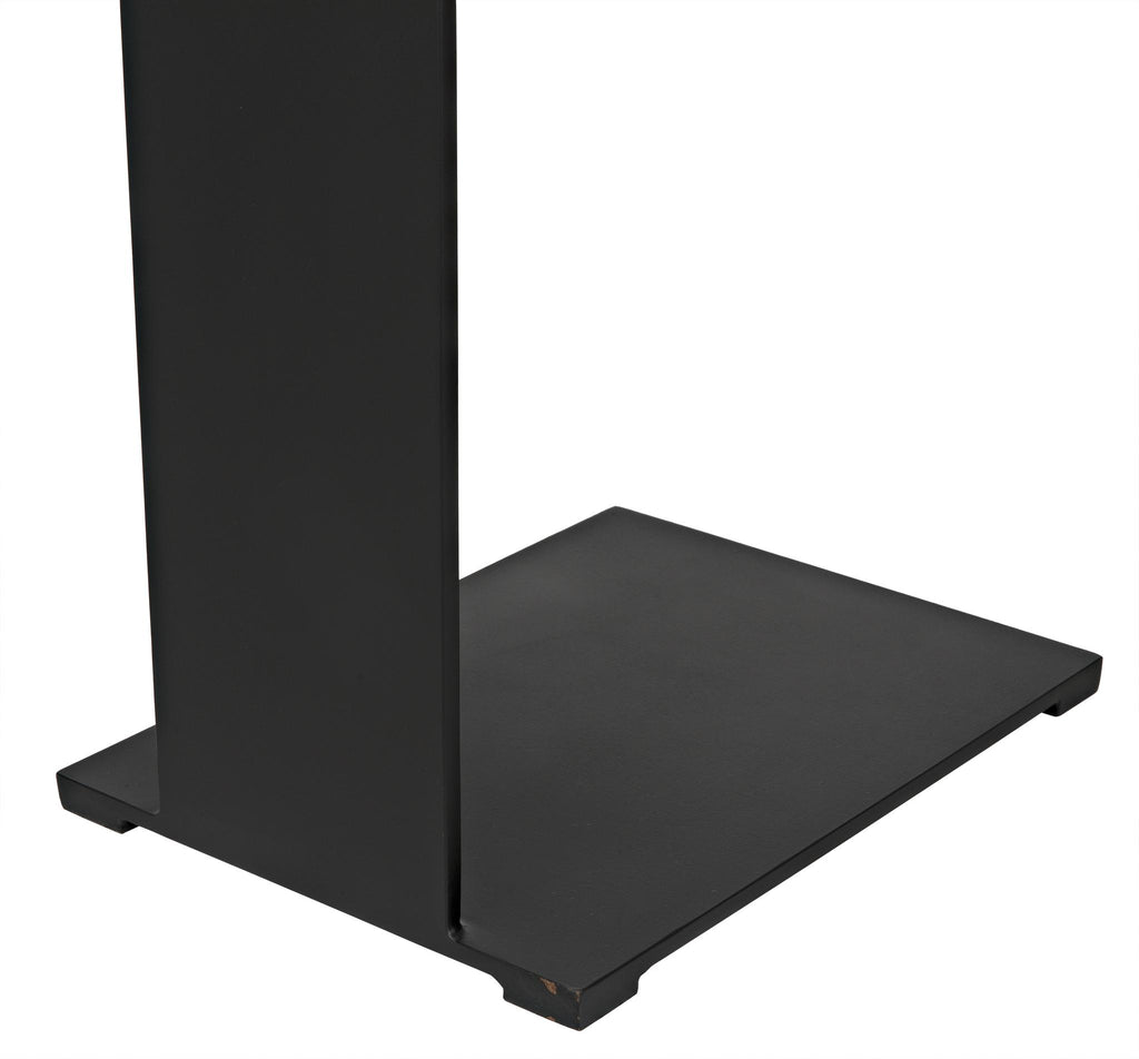 NOIR Ledge All Metal Side Table Black Steel